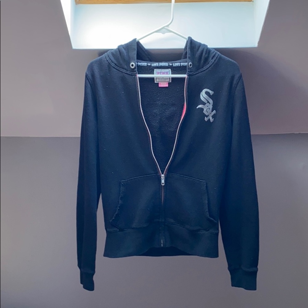 Victoria Secret Zip up White Sox jacket